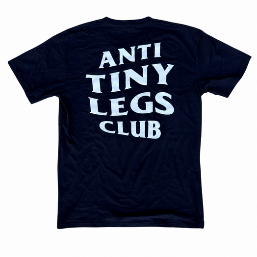 Anti Tiny Legs Club back of tee shirt LumberLegs