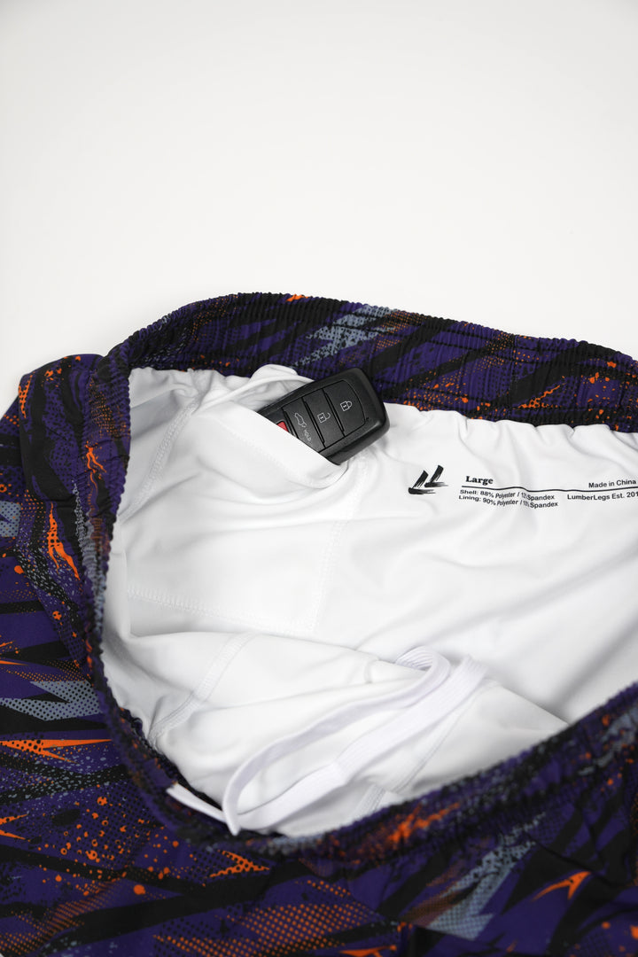 Translation missing: en.Purple Shock Split Linered Shorts | LL VAULT