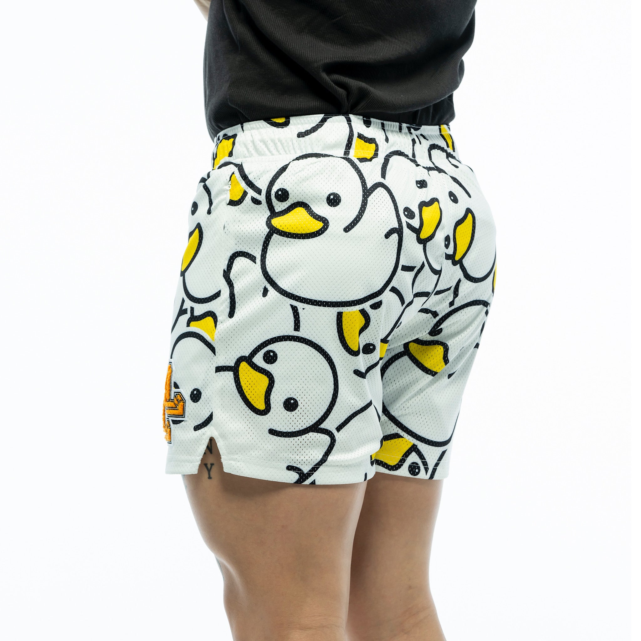 White Ducky workout shorts