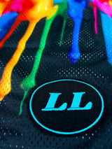 Colorful splashes of paint on a black background with 'LL' logo.