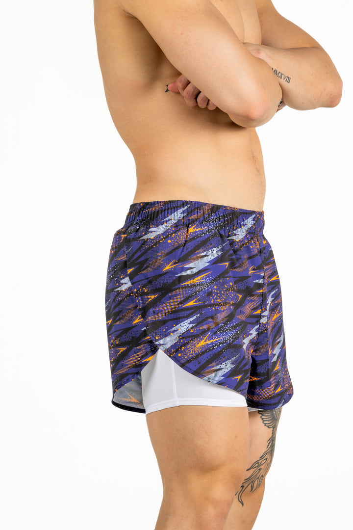 Translation missing: en.Purple Shock Split Linered Shorts | LL VAULT