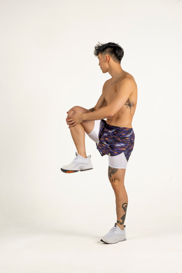 Translation missing: en.Purple Shock Split Linered Shorts | LL VAULT