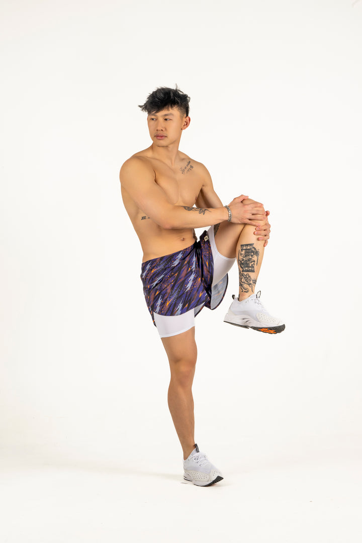 Translation missing: en.Purple Shock Split Linered Shorts | LL VAULT