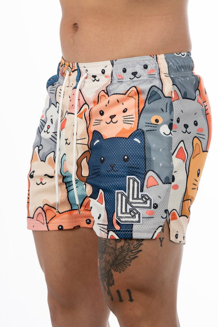 Crazy Cats workout shorts