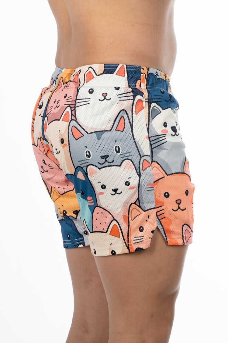 Crazy Cats workout shorts