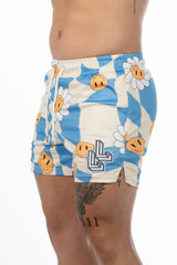 Blue Checkered workout shorts