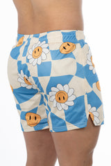 Blue Checkered workout shorts