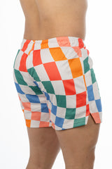 Rainbow Checkered workout shorts