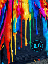 Pump Paint mesh shorts LL logo patch.