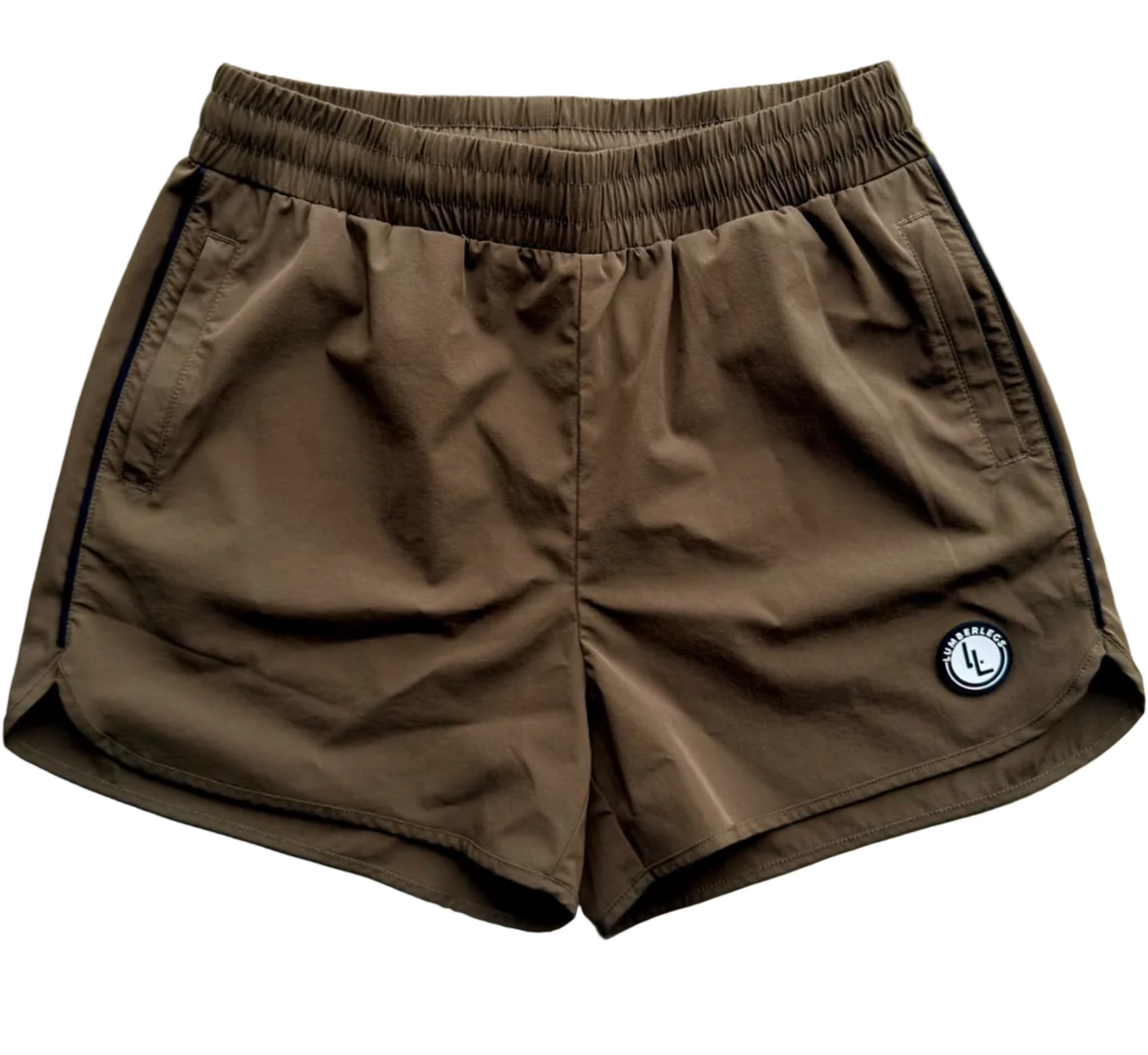 Translation missing: en.Military Green 3" inseam gym shorts front view