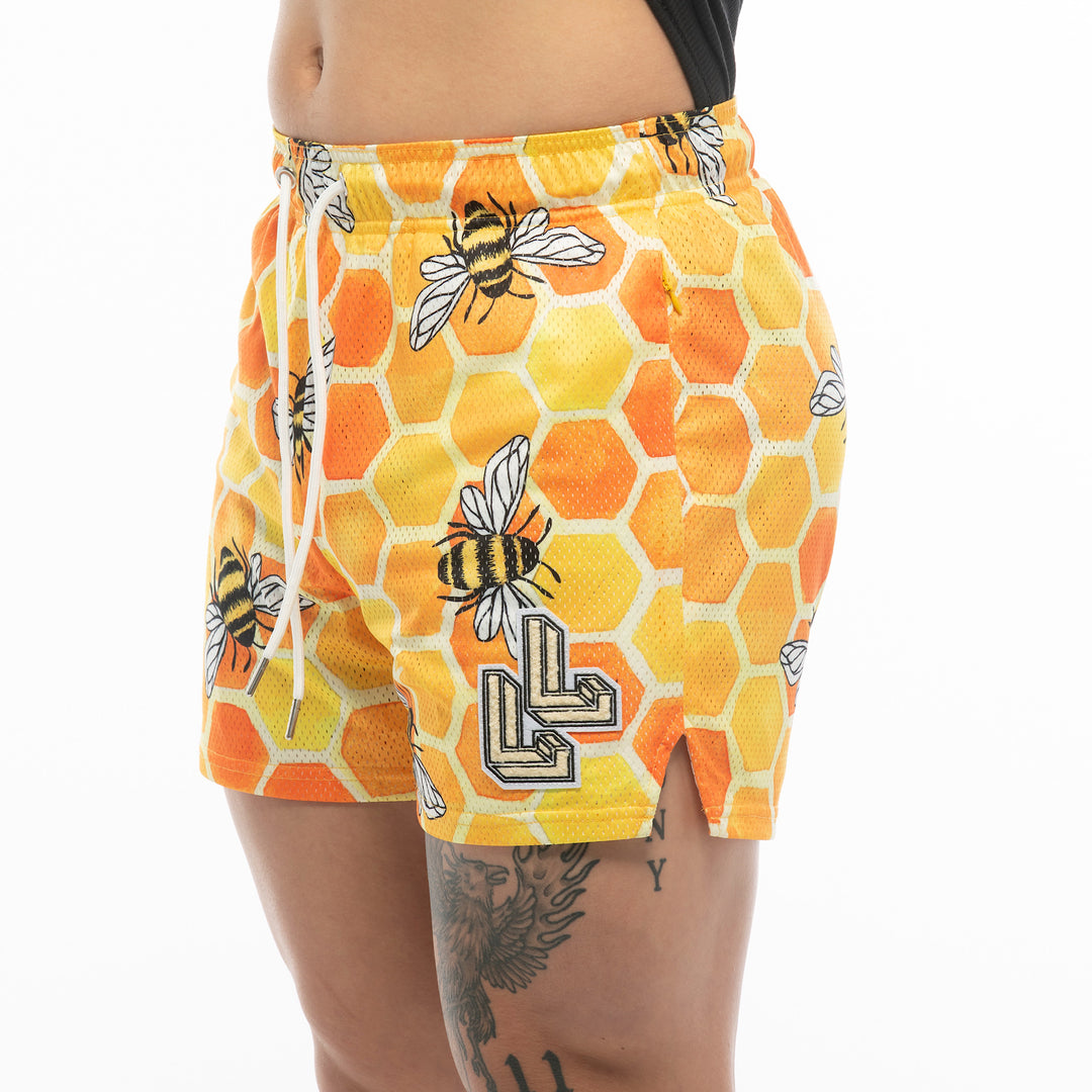Honeycomb workout shorts